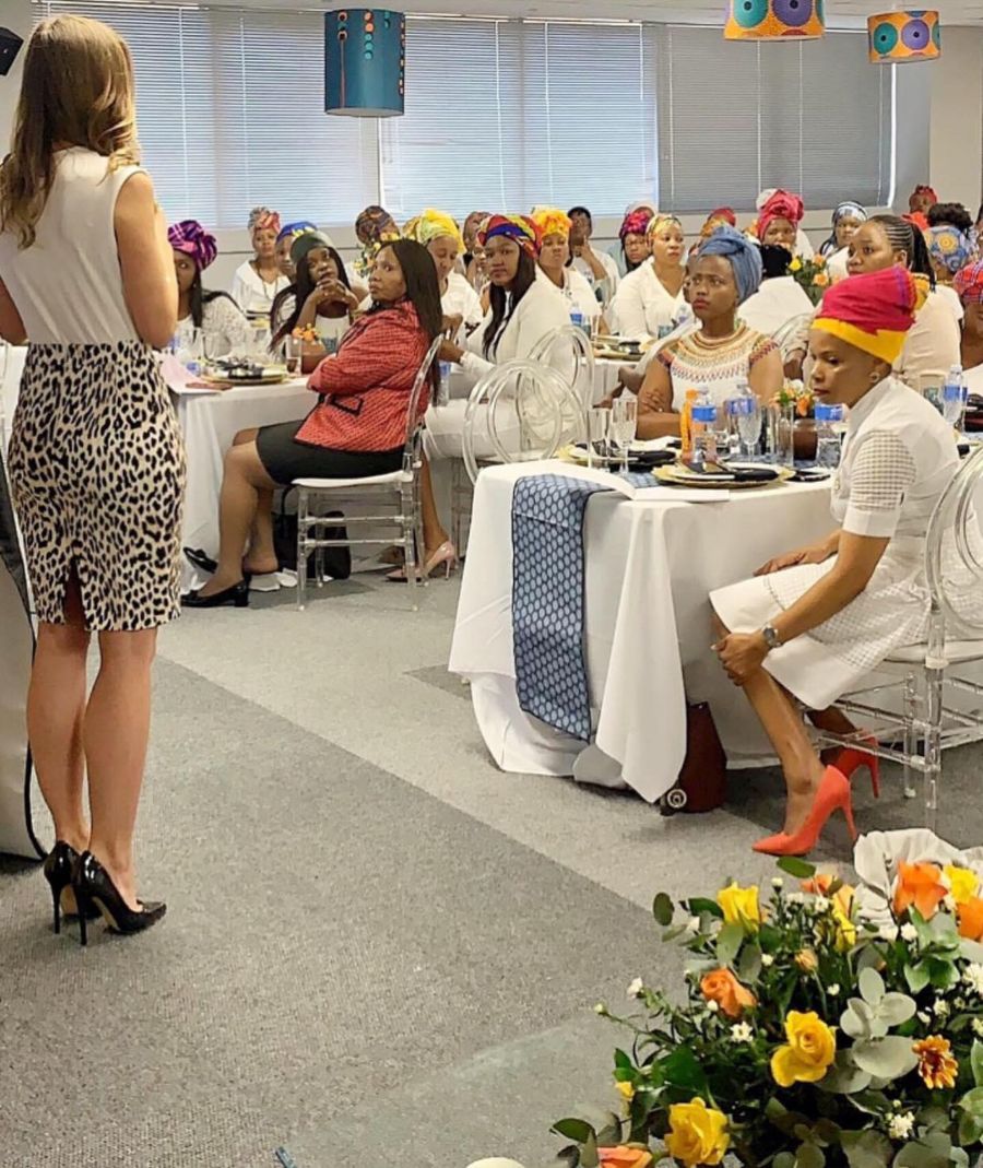 Karolina Sky Rafalski speaking at corporate event
